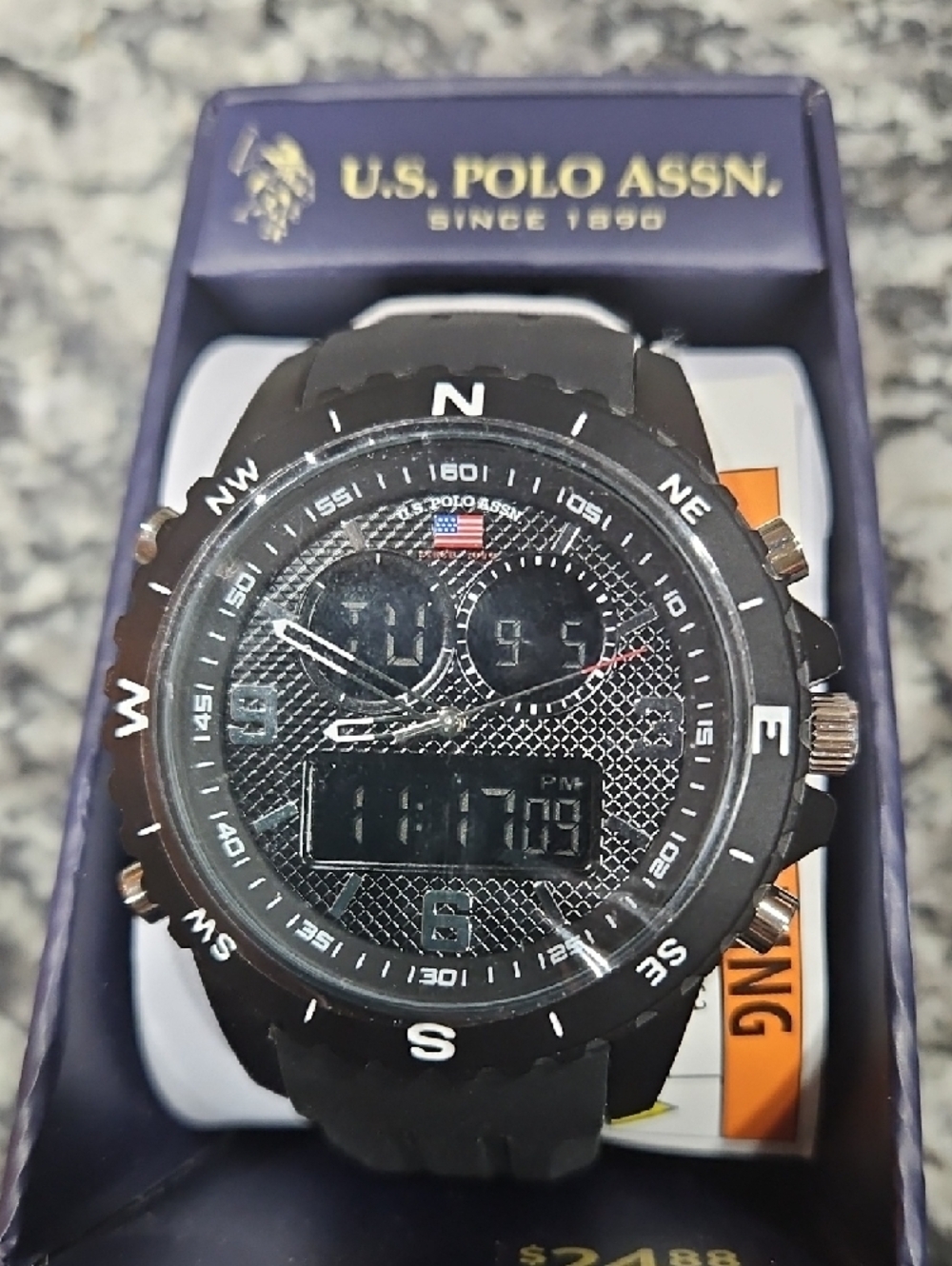 U.S. Polo Assn. Black Men's Digital-Analog Sport Watch - Picture 4 of 4